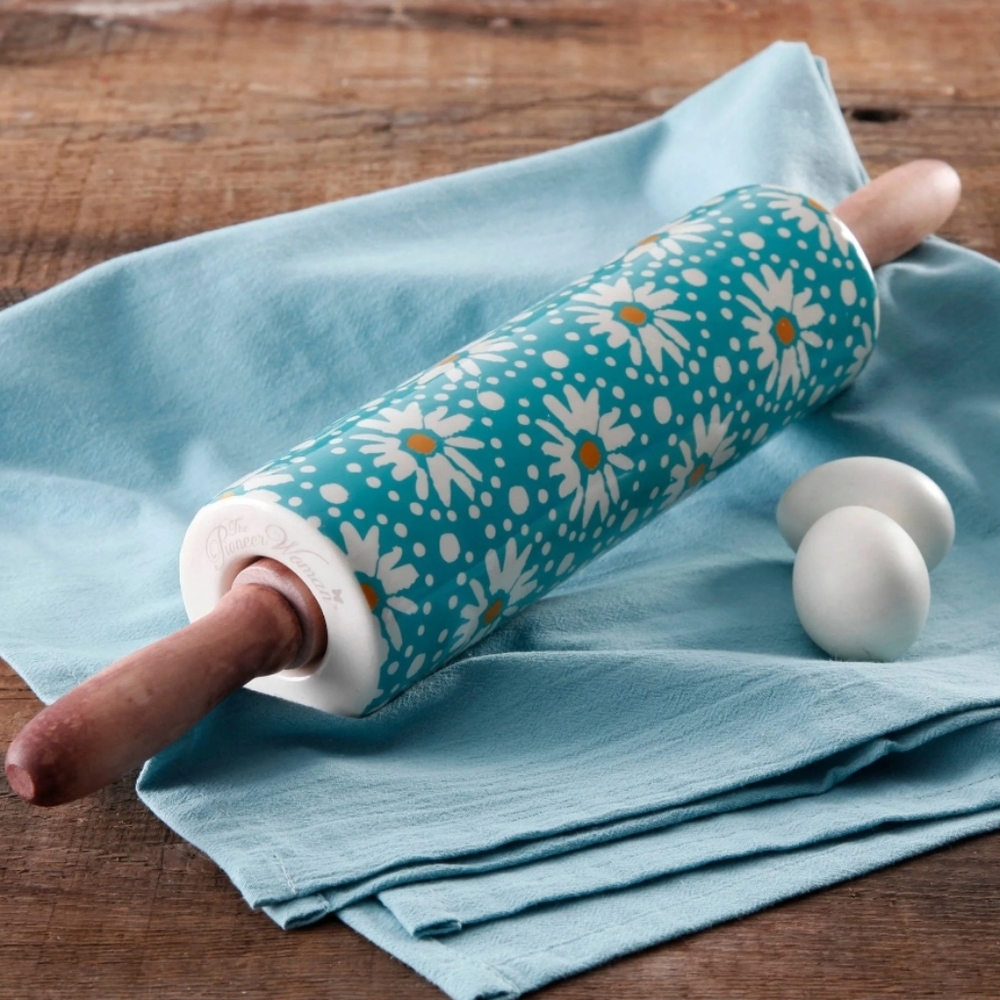 💕 New The Pioneer Woman Flea Market Floral Decal Bakeware Rolling Pin